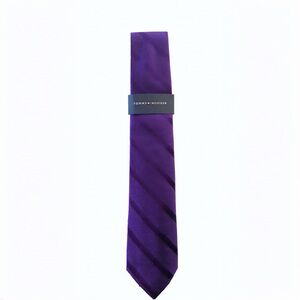 Tommy Hilfiger 53% Silk Solid Textured Stripe Tie